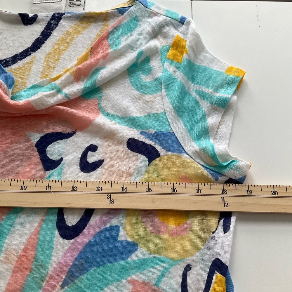 Rachel Zoe Large Multicolor Floral Short Sleeve Top - Picture 5 of 6
